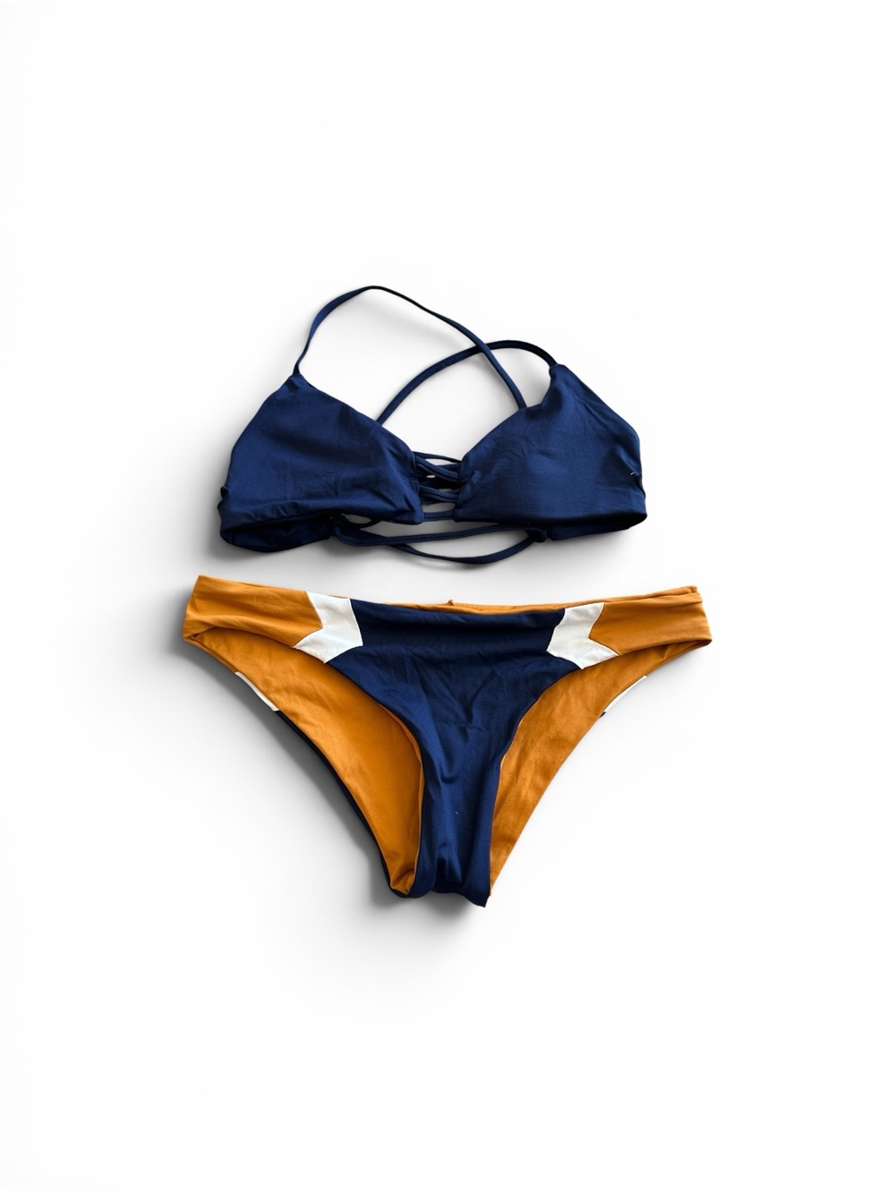 NWOT L*Space Mia bikini set navy extra small